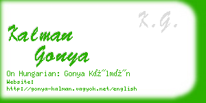 kalman gonya business card